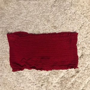 Red Bandeau Top